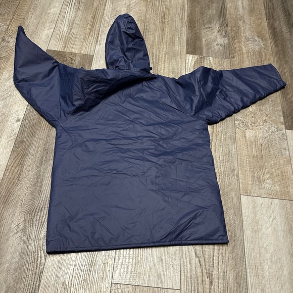 Vintage Sailmaker Outerwear Blue Lined Double Pocket Rain Coat Adult Size L - Picture 3 of 10